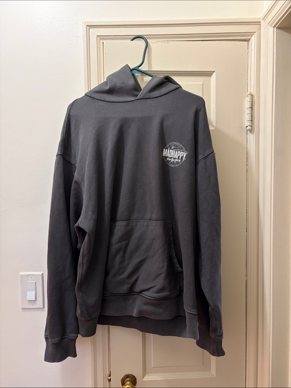 Gap x Madhappy Men's Gray Pullover Hoodie with Small Logo. Basically new